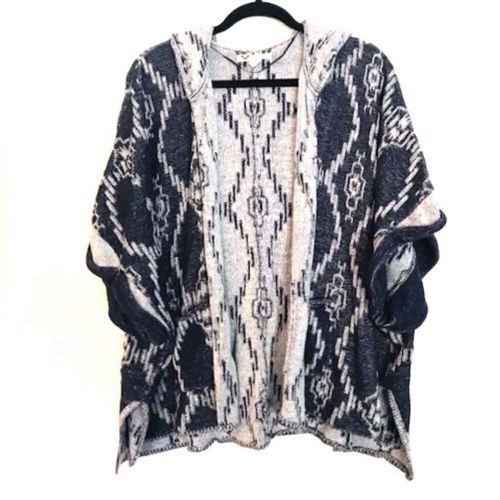 Roxy Poncho Hooded Bohemian Cardigan!